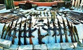 لوئر کرم کے علاقے بگن میں کلیئرنس آپریشن مکمل، بھاری تعداد میں غیر قانونی اسلحہ برآمد