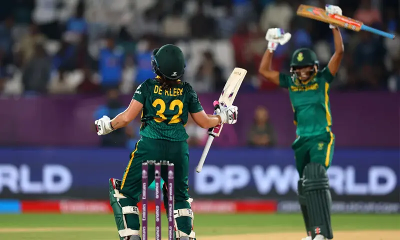 ویمنز ورلڈ کپ: جنوبی افریقہ کی دلچسپ مقابلے کے بعد بھارت کو 3 وکٹوں سے شکست